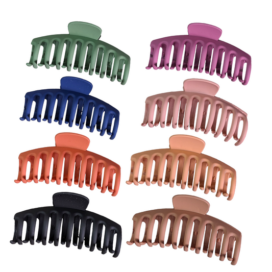 Large Jumbo Matte Finished Claw Clips for Thick Long Hair