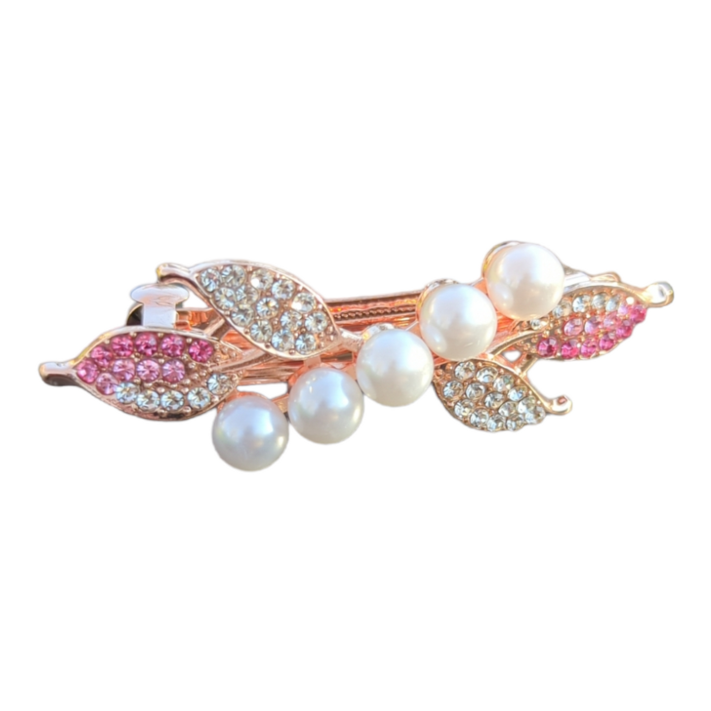 Korean Crystal Rhinestone Pearl Hair Barrettes Clips