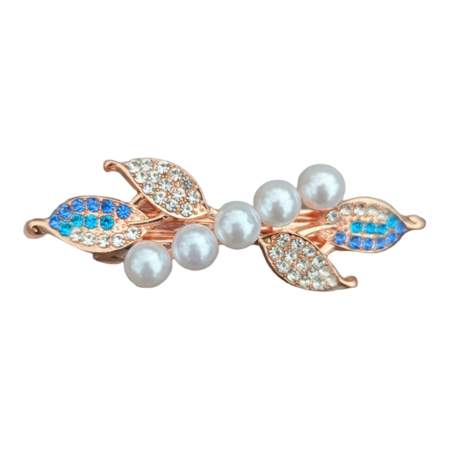 Korean Crystal Rhinestone Pearl Hair Barrettes Clips