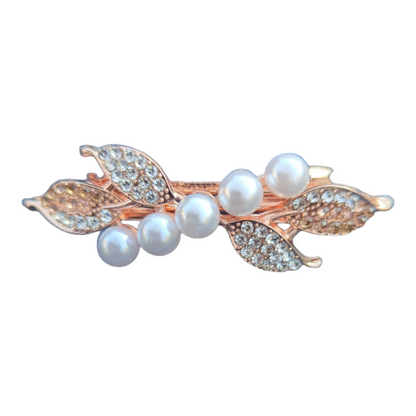 Korean Crystal Rhinestone Pearl Hair Barrettes Clips