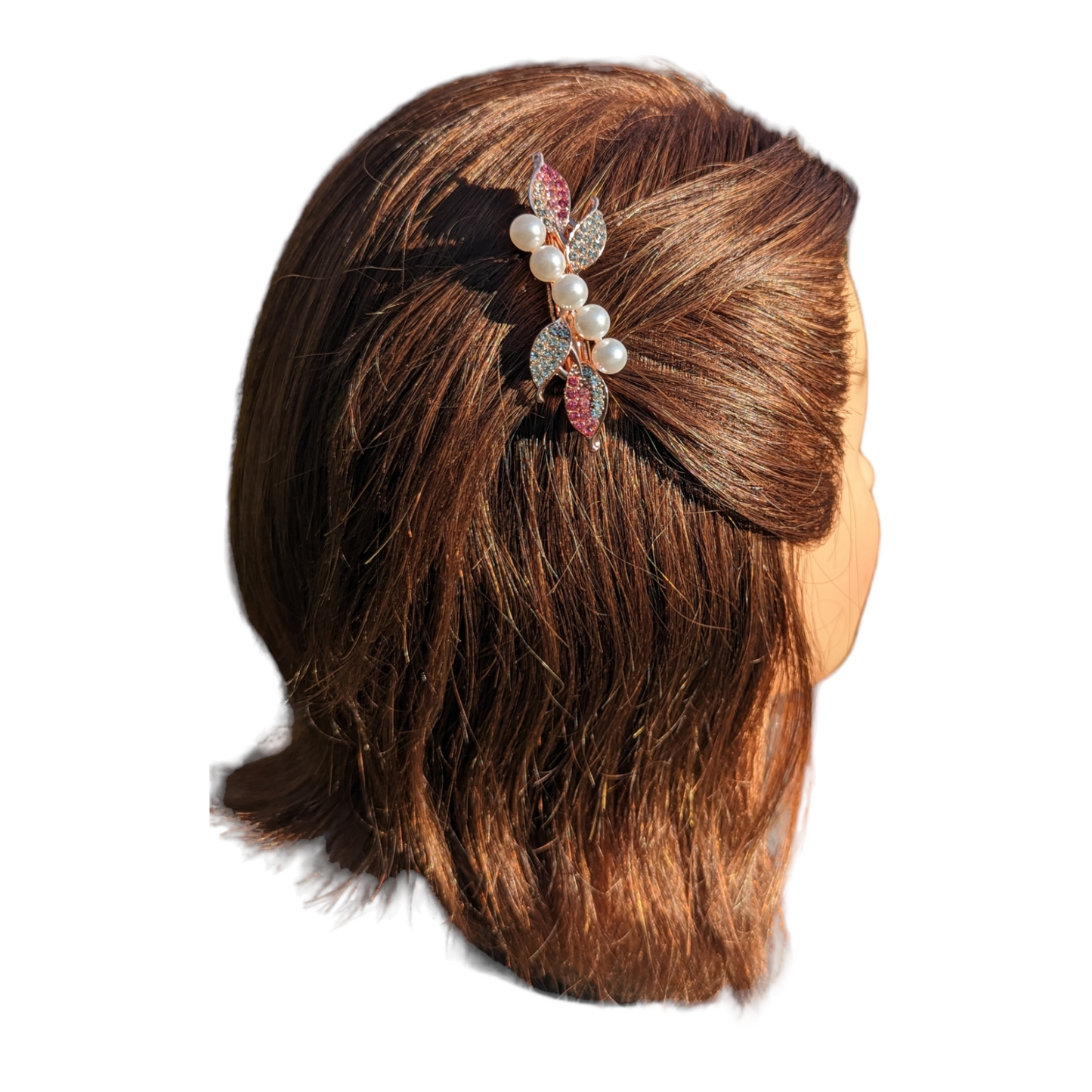 Korean Crystal Rhinestone Pearl Hair Barrettes Clips